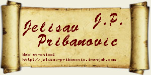 Jelisav Pribanović vizit kartica